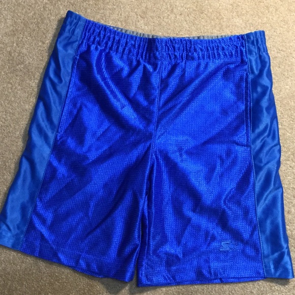 STARTER BLUE SILKY SHORTS - Small 6/7 - Picture 2 of 5